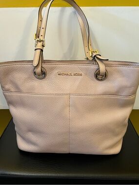 Michael Kors Blush Leather Tote with Gold Hardware